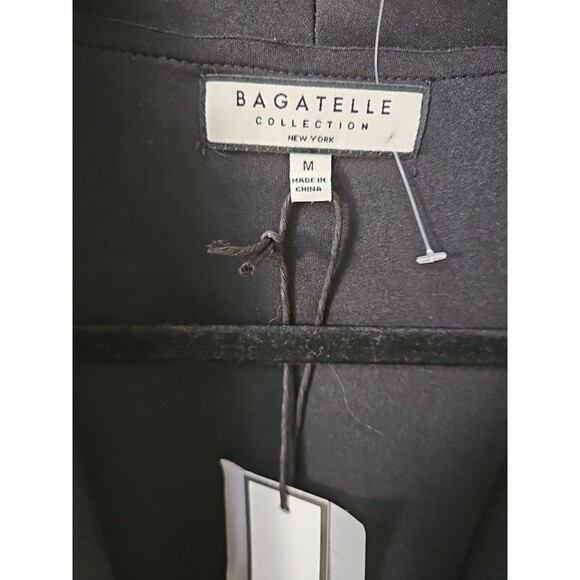 NWT! Bagatelle Collection Faux Suede Leather Drap Collar Open Jacket - Picture 2 of 13